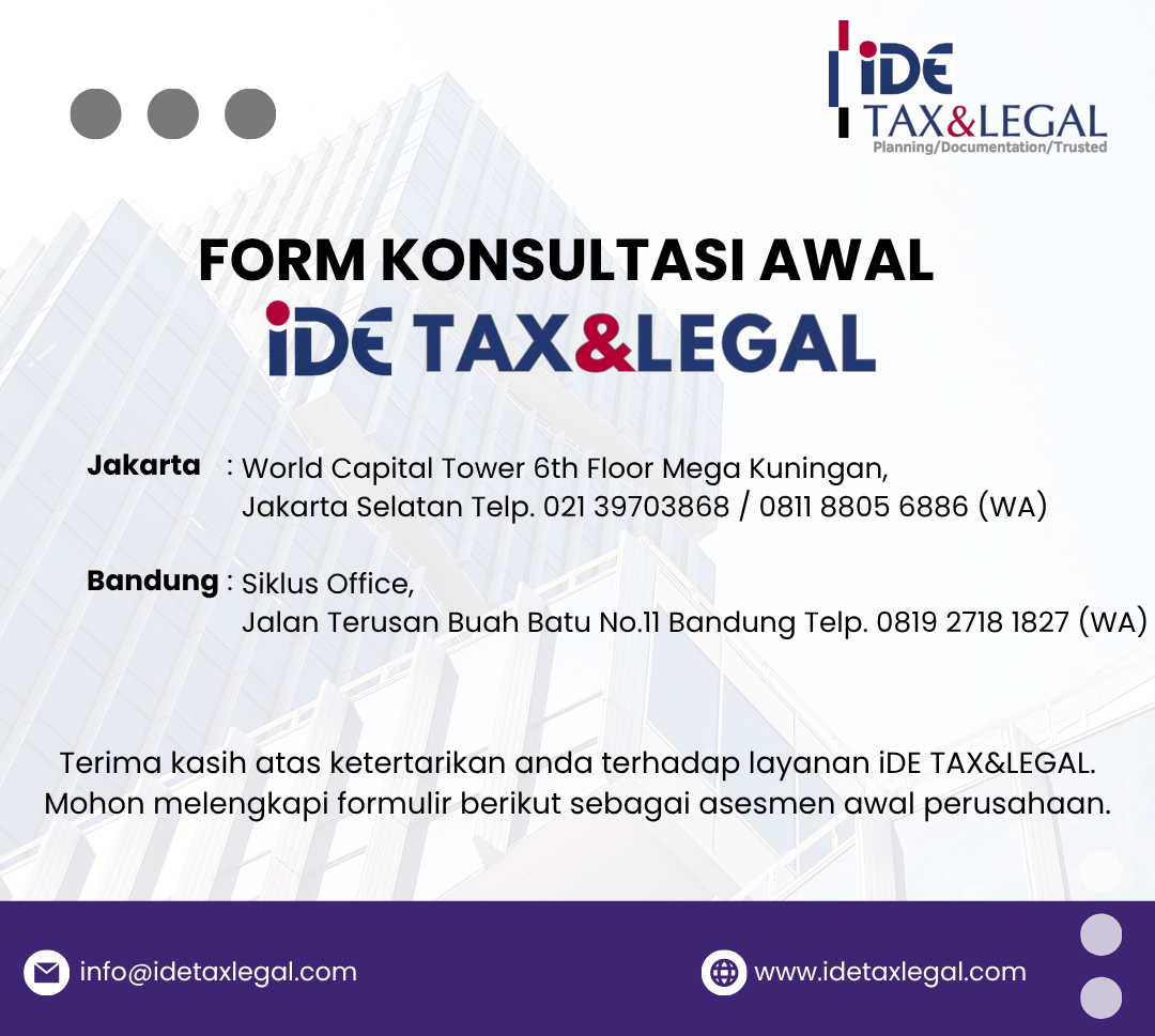 Form Konsultasi Awal iDE TAX&LEGAL